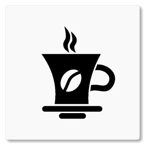 Kavárna, 100x100mm, bílá, Nevada